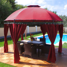 Afbeelding in Gallery-weergave laden, Floraya - Prieel DeLuxe Rond - 350cm - LED verlichting - Solar - 4 kleuren