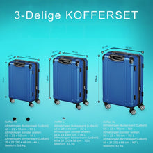 Afbeelding in Gallery-weergave laden, Floraya - 3- Delige kofferset - Napoli - afneembare wielen - Div. Kleuren