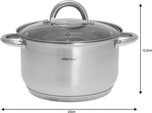 Afbeelding in Gallery-weergave laden, Floraya - Kinghoff pannenset - 10 delig - RVS - Alle warmtebronnen