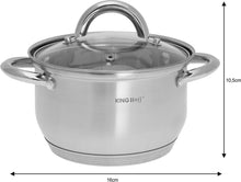 Afbeelding in Gallery-weergave laden, Floraya - Kinghoff pannenset - 10 delig - RVS - Alle warmtebronnen