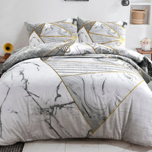 Afbeelding in Gallery-weergave laden, Floraya - Dekbedovertrekset Chique - Diverse afmetingen - Goud/Wit/Grijs