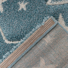 Afbeelding in Gallery-weergave laden, Floraya - Vloerkleed - Shooting Stars - Blauw/Wit - 80x150cm - Laagpolig