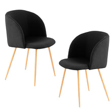 Afbeelding in Gallery-weergave laden, Floraya - Set 2 eetkamerstoelen Celina - Zwart - Draagkracht 150KG