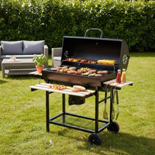 Afbeelding in Gallery-weergave laden, Floraya - Houtskoolbarbecue XL - Met ingebouwde thermometer - Zwart