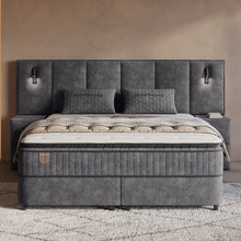 Afbeelding in Gallery-weergave laden, Floraya - Boxspring Cresta XL Antraciet - met opbergruimte - 160/180 x 200cm