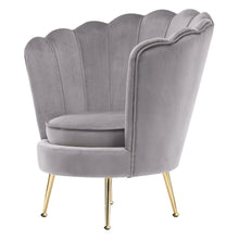 Afbeelding in Gallery-weergave laden, Floraya - Fauteuil Barbara - Grijs/Goud - Draagkracht 120KG
