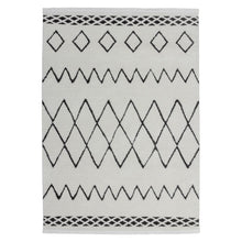 Afbeelding in Gallery-weergave laden, Floraya - Vloerkleed Fez - Wit/Zwart - Diverse afmetingen - 17mm dik - Laagpolig