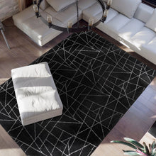 Afbeelding in Gallery-weergave laden, Floraya - Vloerkleed Bijou - Zwart - Diverse afmetingen - 13mm dik - Laagpolig