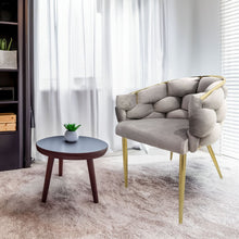 Afbeelding in Gallery-weergave laden, Floraya - Set 2 eetkamerstoelen Grace - Taupe/Goud - Draagkracht 150KG