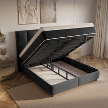 Afbeelding in Gallery-weergave laden, Floraya - Boxspring Neroli Zwart met opbergruimte - 140/160/180x200/210/220cm