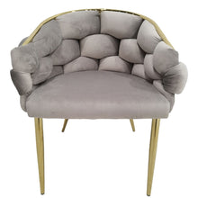 Afbeelding in Gallery-weergave laden, Floraya - Set 2 eetkamerstoelen Grace - Taupe/Goud - Draagkracht 150KG