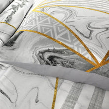Afbeelding in Gallery-weergave laden, Floraya - Dekbedovertrekset Chique - Diverse afmetingen - Goud/Wit/Grijs