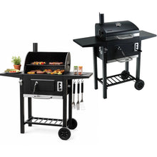Afbeelding in Gallery-weergave laden, Floraya - Houtskoolbarbecue L - Met ingebouwde thermometer - Zwart