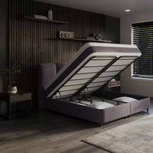 Afbeelding in Gallery-weergave laden, Floraya - Boxspring Allure Antraciet - met opbergruimte - 140/160/180 x 200cm