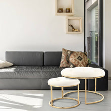 Afbeelding in Gallery-weergave laden, Floraya - Poef Jamilla - Set 2 stuks - Diverse kleuren - Draagvermogen 120KG