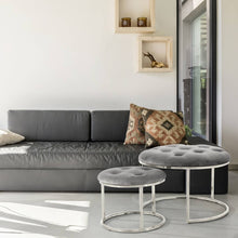 Afbeelding in Gallery-weergave laden, Floraya - Poef Jamilla - Set 2 stuks - Diverse kleuren - Draagvermogen 120KG