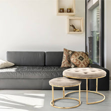 Afbeelding in Gallery-weergave laden, Floraya - Poef Jamilla - Set 2 stuks - Diverse kleuren - Draagvermogen 120KG