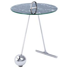 Afbeelding in Gallery-weergave laden, Floraya - Bijzettafel Pendulo - Zwart/Zilver of Wit/Zilver - 46x46x60 cm