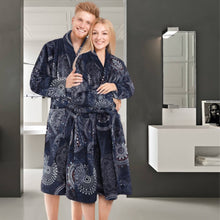 Afbeelding in Gallery-weergave laden, Floraya - Badjas Xiang - Blauw - Diverse Maten - Unisex - 100% katoen