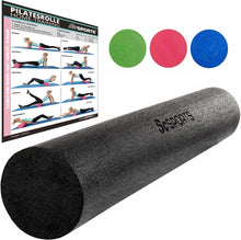 Afbeelding in Gallery-weergave laden, Foamroller - Pilates / Yoga rol - 90 x 15 cm - Zwart, Groen, Blauw of Roze
