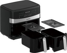 Afbeelding in Gallery-weergave laden, Floraya - airfryer met 2 lades - Klausberg - 2x 4,5L mand - 1750W
