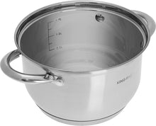 Afbeelding in Gallery-weergave laden, Floraya - Kinghoff pannenset - 10 delig - RVS - Alle warmtebronnen
