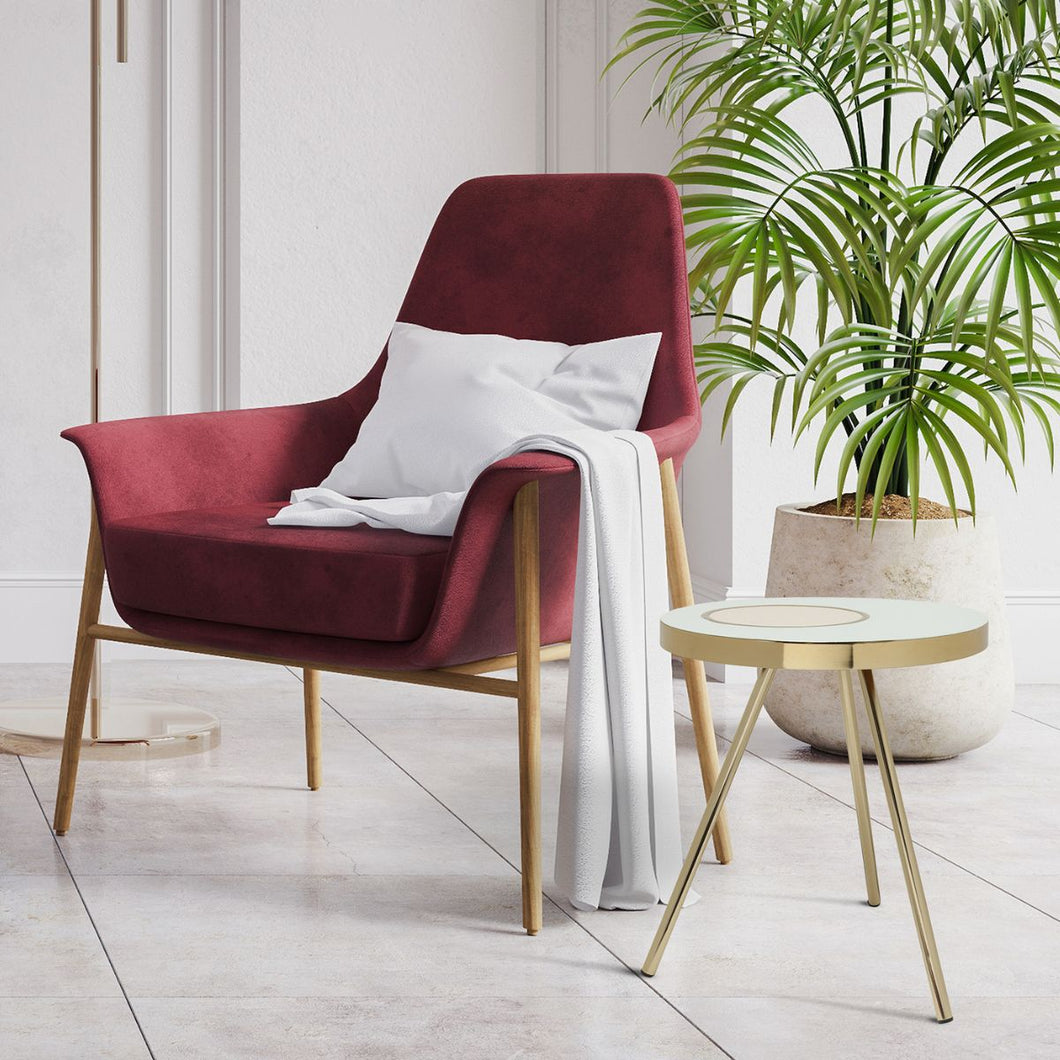 Floraya - Bijzettafel Morrison - Mintgroen/Goud - 41x41x47 cm