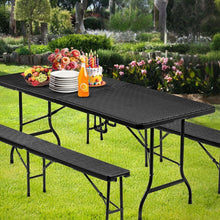 Afbeelding in Gallery-weergave laden, Floraya - Partyset 3-delig - Inklapbare partytafel + 2 inklapbare banken - Zwart
