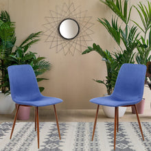 Afbeelding in Gallery-weergave laden, Floraya - Set 2 Eetkamerstoelen Maggie - Blauw - Maximale draagkracht 120KG
