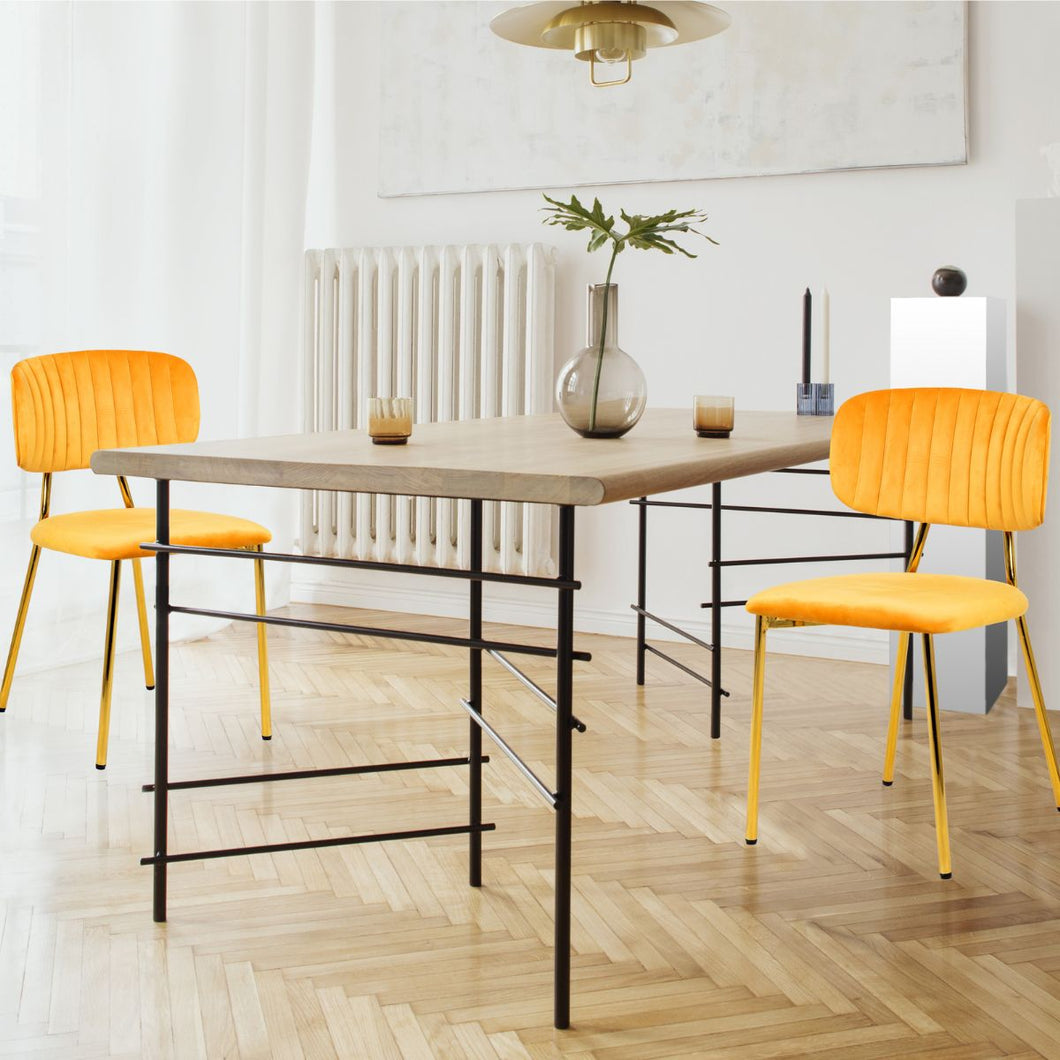 Floraya - Set 2 eetkamerstoelen Giselle - Diverse kleuren - Draagkracht 120KG