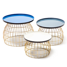 Afbeelding in Gallery-weergave laden, Floraya - Set 3 bijzettafels Laudatio - diverse kleuren - 40/45/50x26/32/42 cm
