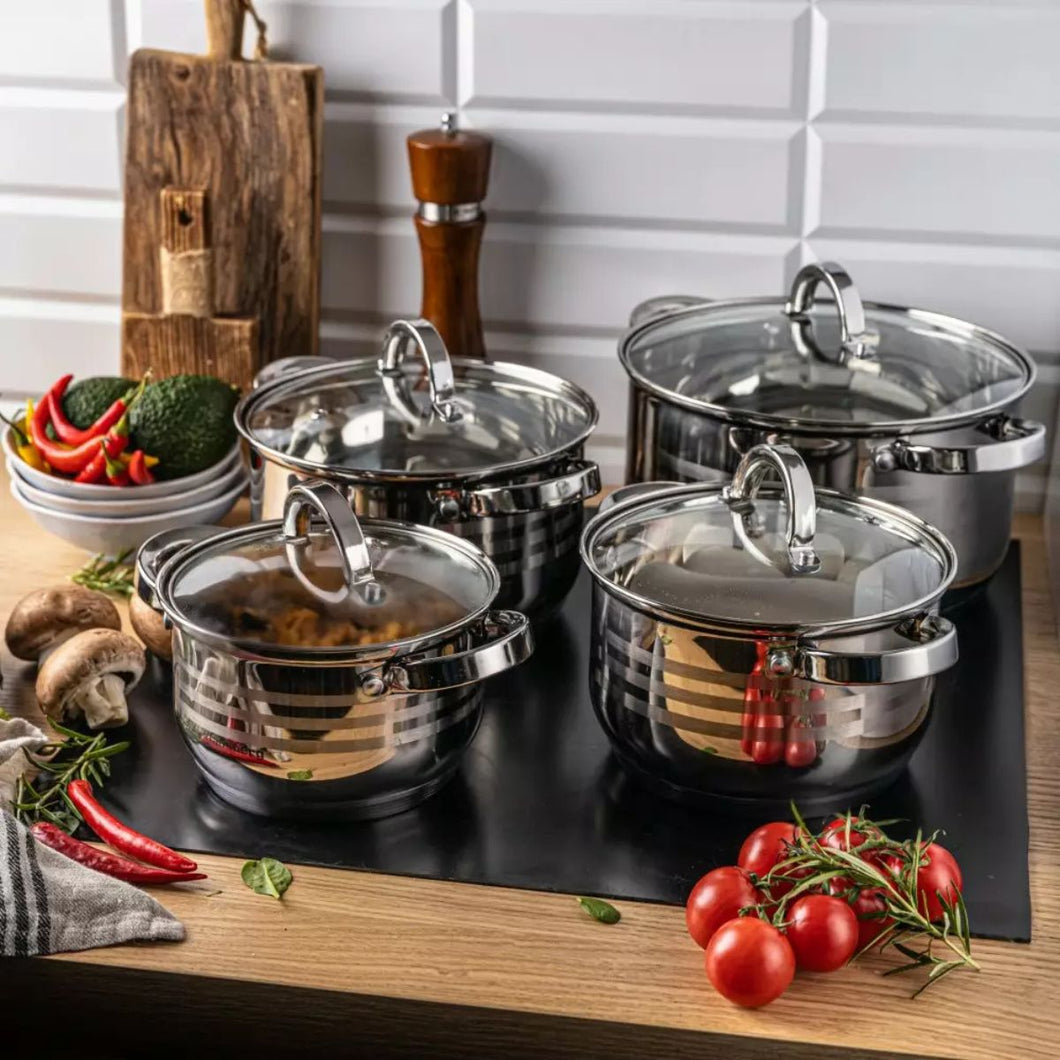 Floraya - Klausberg pannenset - 9 delig - RVS - Alle warmtebronnen