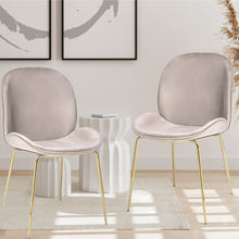 Afbeelding in Gallery-weergave laden, Floraya - Set 2 eetkamerstoelen Charlize - Beige - Draagkracht 120KG
