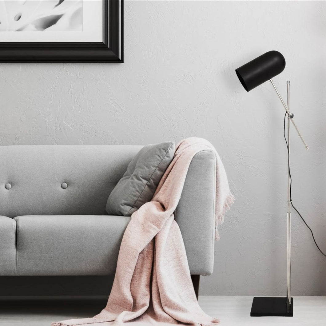 Floraya - Vloerlamp Celeste -  Zwart/Zilver - 60x15x142cm (LxBxH)