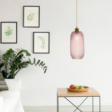 Afbeelding in Gallery-weergave laden, Floraya - Glazen Hanglamp Bubbles - Grijs of Roze - 15x15x34 cm
