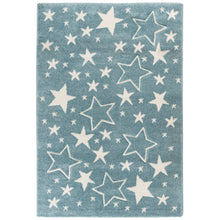 Afbeelding in Gallery-weergave laden, Floraya - Vloerkleed - Shooting Stars - Blauw/Wit - 80x150cm - Laagpolig
