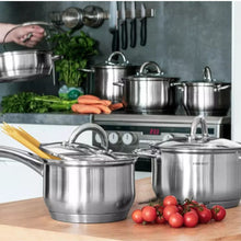Afbeelding in Gallery-weergave laden, Floraya - Kinghoff pannenset - 10 delig - RVS - Alle warmtebronnen
