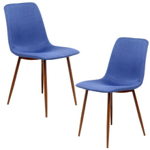 Afbeelding in Gallery-weergave laden, Floraya - Set 2 Eetkamerstoelen Maggie - Blauw - Maximale draagkracht 120KG
