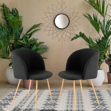 Afbeelding in Gallery-weergave laden, Floraya - Set 2 eetkamerstoelen Celina - Zwart - Draagkracht 150KG

