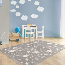 Afbeelding in Gallery-weergave laden, Floraya - Vloerkleed - Shooting stars - zilver - 80x150cm / 120x170cm - Laagpolig
