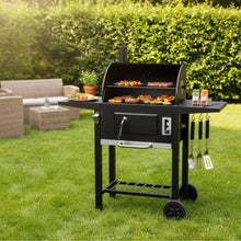Afbeelding in Gallery-weergave laden, Floraya - Houtskoolbarbecue L - Met ingebouwde thermometer - Zwart
