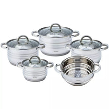 Afbeelding in Gallery-weergave laden, Floraya - Klausberg pannenset - 9 delig - RVS - Alle warmtebronnen
