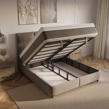 Afbeelding in Gallery-weergave laden, Floraya - Boxspring Verdo Taupe met opbergruimte - 140/160/180x200/210/220cm
