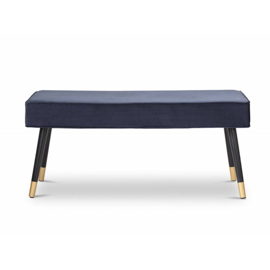 Floraya - Bankje Velvet - Blauw of Grijs - 101x42x45 cm