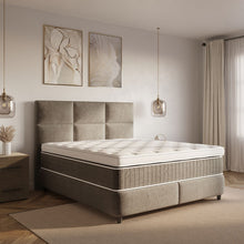 Afbeelding in Gallery-weergave laden, Floraya - Boxspring Verdo Taupe met opbergruimte - 140/160/180x200/210/220cm

