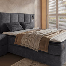 Afbeelding in Gallery-weergave laden, Floraya - Boxspring Cresta XL Antraciet - met opbergruimte - 160/180 x 200cm
