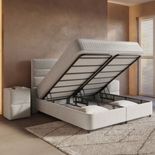 Afbeelding in Gallery-weergave laden, Floraya - Boxspring Horizon Off-White - met opbergruimte - 140/160/180 x 200cm
