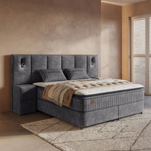 Afbeelding in Gallery-weergave laden, Floraya - Boxspring Cresta XL Antraciet - met opbergruimte - 160/180 x 200cm

