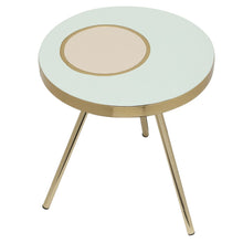 Afbeelding in Gallery-weergave laden, Floraya - Bijzettafel Morrison - Mintgroen/Goud - 41x41x47 cm
