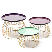 Afbeelding in Gallery-weergave laden, Floraya - Set 3 bijzettafels Laudatio - diverse kleuren - 40/45/50x26/32/42 cm
